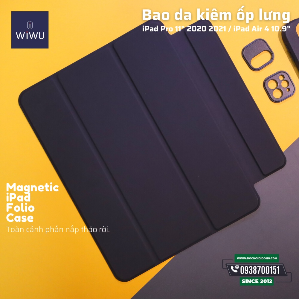 Bao da Wiwu 2 in 1 Folio Case Cho IPad Pro 11'' 2020, IPad M1 M2 11'' , IPad Air 4 10.9 inch