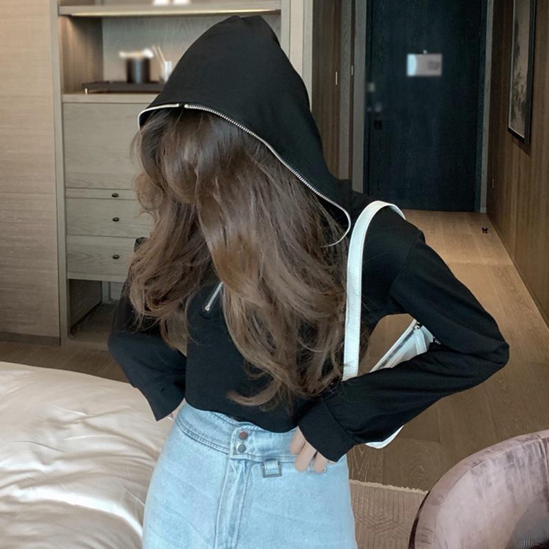 Áo hoodie lửng màu sắc thời trang | BigBuy360 - bigbuy360.vn