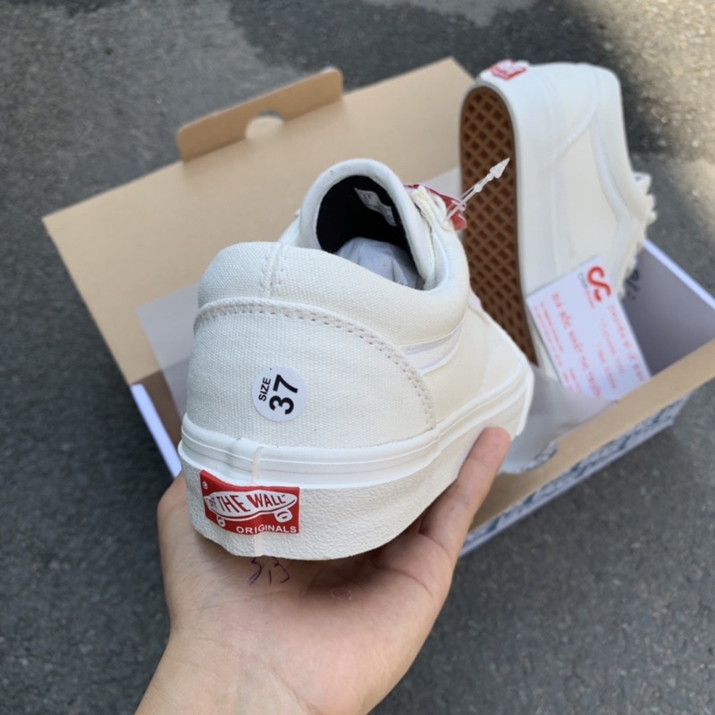 Giày⚡️Vans Old Skool Full trắng⚡️ R 1:1 (Full box)