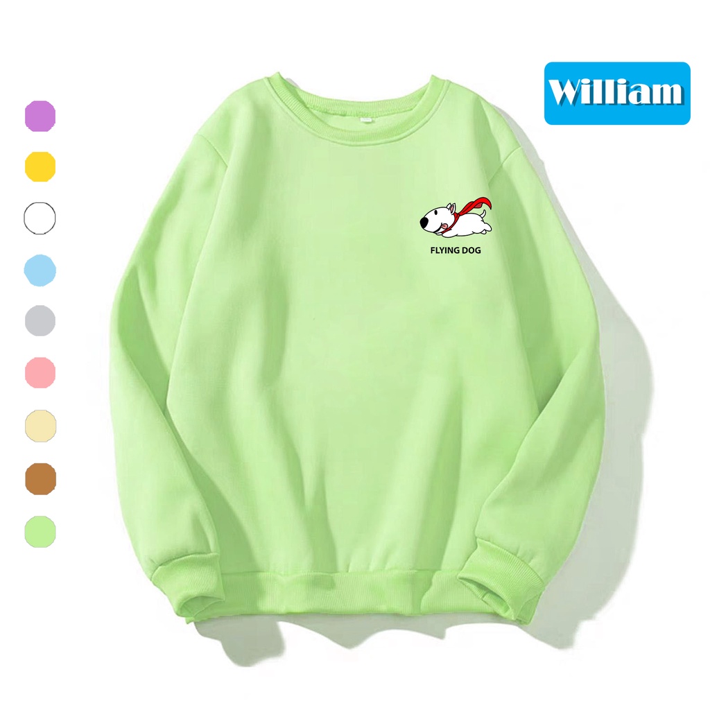 Áo sweater nam nữ in hình Cún cực cute chất nỉ dày dặn, hợp làm áo cặp William - DS190