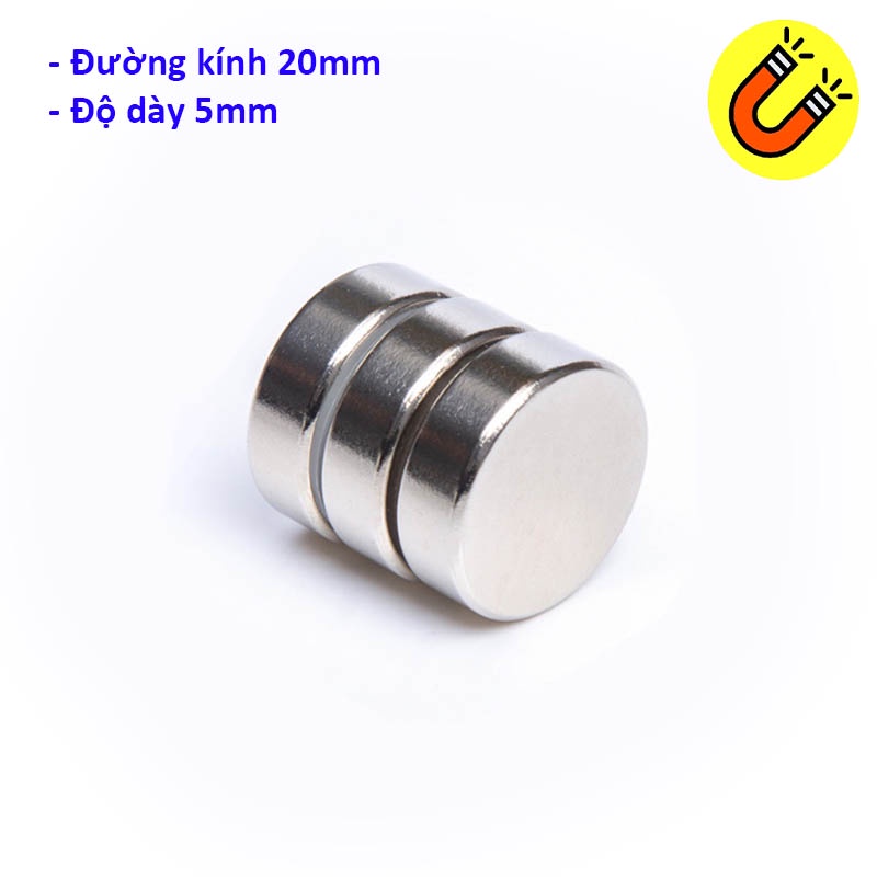Nam châm đất hiếm 20x5mm từ tính mạnh N35
