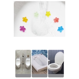 Gel thơm khử trùng bồn cầu gel khử mùi bồn cầu dạng thạch hình bông hoa với 6 mùi thơm cho nhà vệ sinh