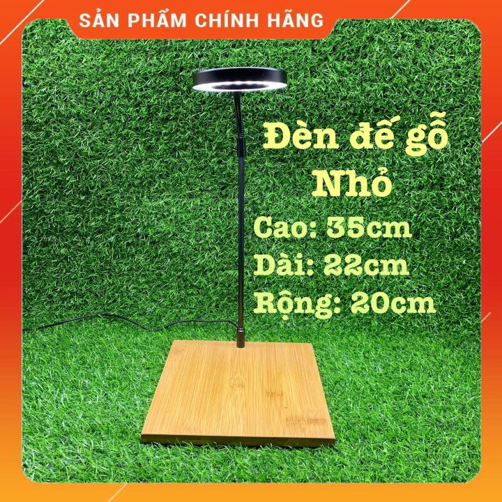 Đèn Led Kèm Đế Gỗ Cho Bể Bán Cạn, Thủy Sinh, Tiểu Cảnh Mini Đế Gỗ