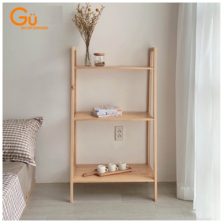 Kệ Gỗ - Kệ Gỗ đa năng 3 tầng GU.DECOR - Nội thất Hàn Quốc