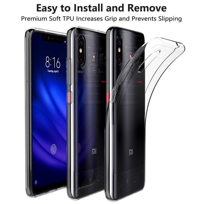 Ốp lưng silicon dẻo trong suốt xiaomi mi8/mi8 pro/mi 8 se/mi 8A siêu mỏng 0.5 mm