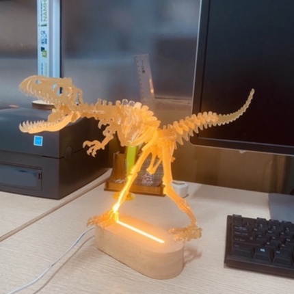 Mô hình 3D khủng long, mô hình lắp ghép thú vị, quà tặng xếp hình, trang trí, mô hình mica trong suốt độc lạ