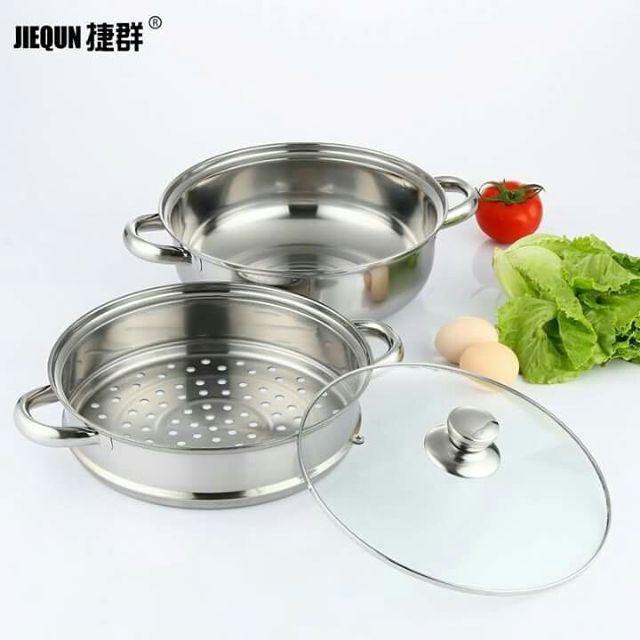 [FREESHIP] NỒI HẤP 3 TẦNG INOX - BỘ NỒI HẤP POT 28cm