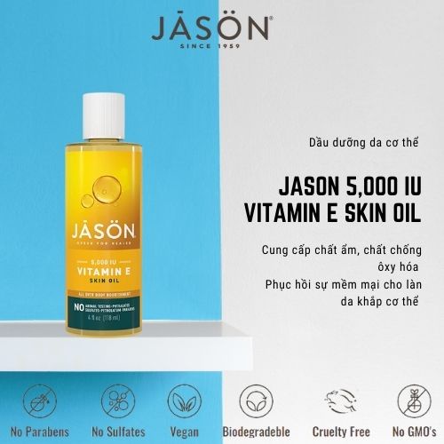 Dầu dưỡng da JASON 5,000 IU VITAMIN E SKIN OIL SB Startup