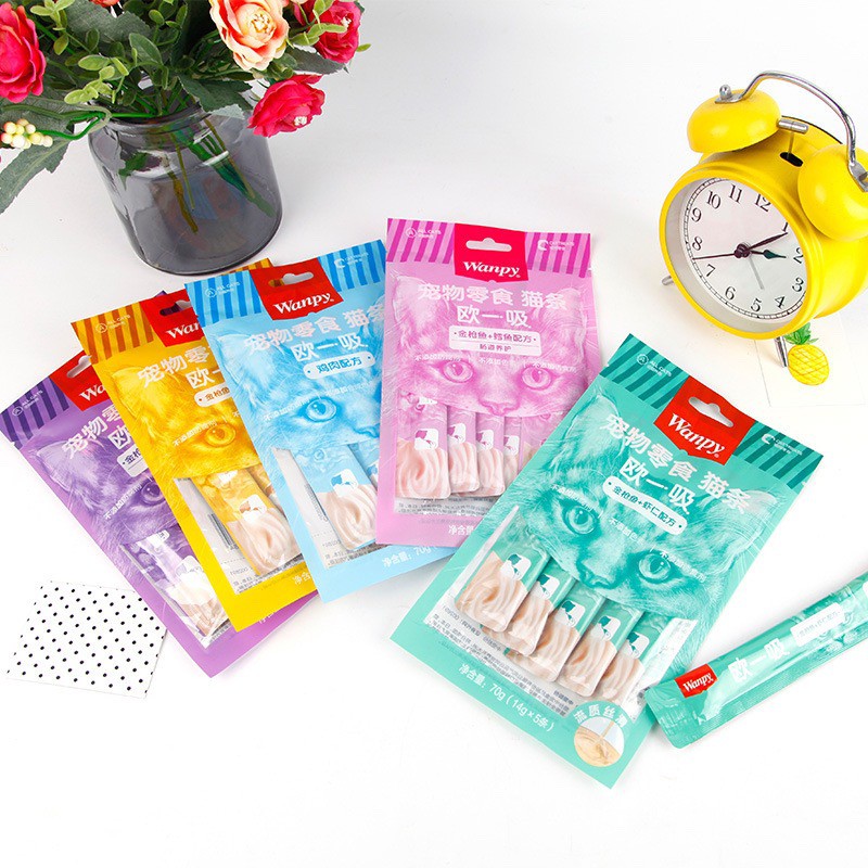 [HÀ NỘI] Súp Thưởng Wanpy Cao Cấp Gói 5 thanh 14gr