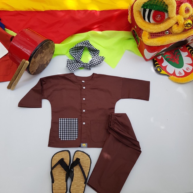 Combo áo bà ba & nón lá trẻ em