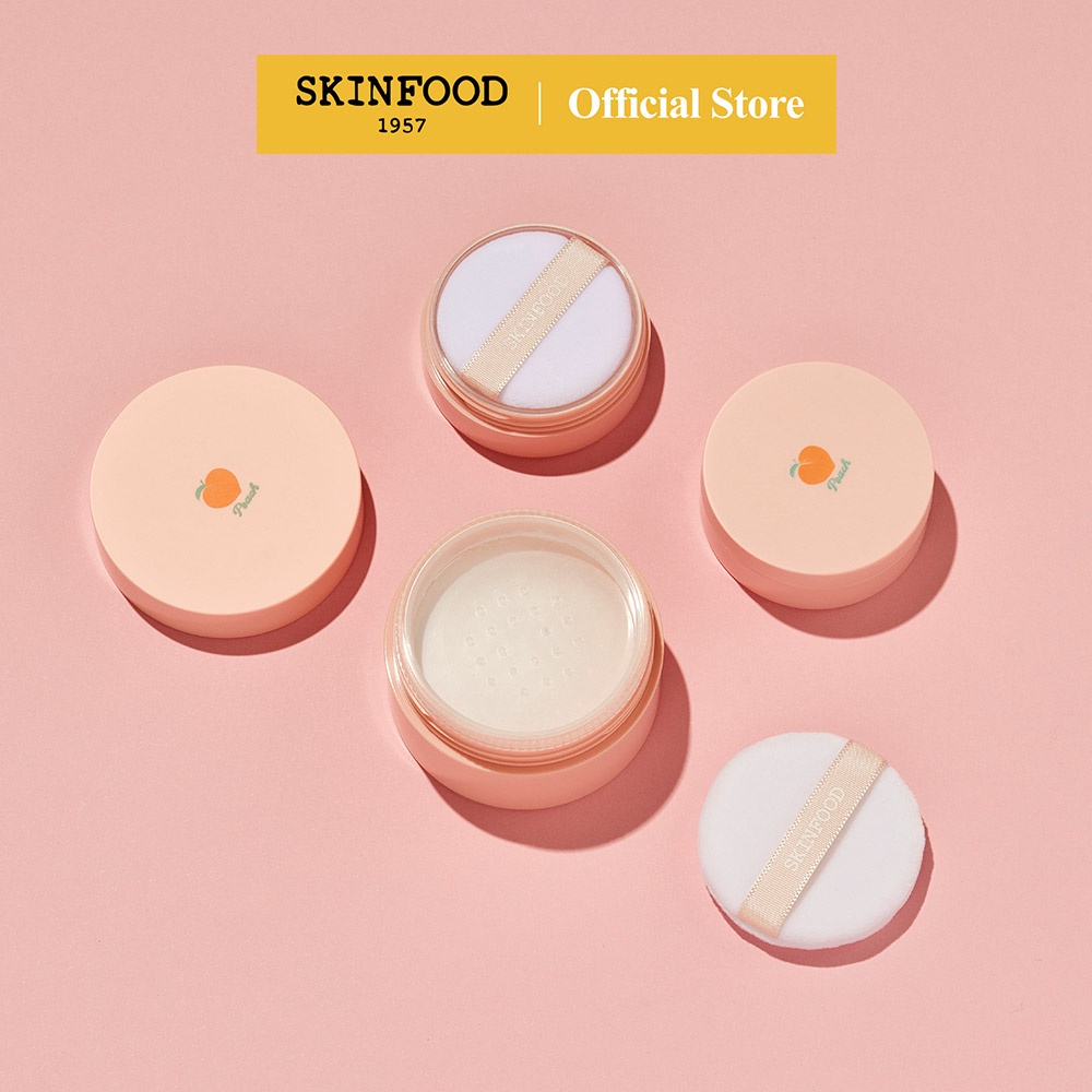 Peach Cotton Powder với chiết xuất từ ​​trái đào và phấn trang điểm cố định kiềm dầu calamine 5g / 15g