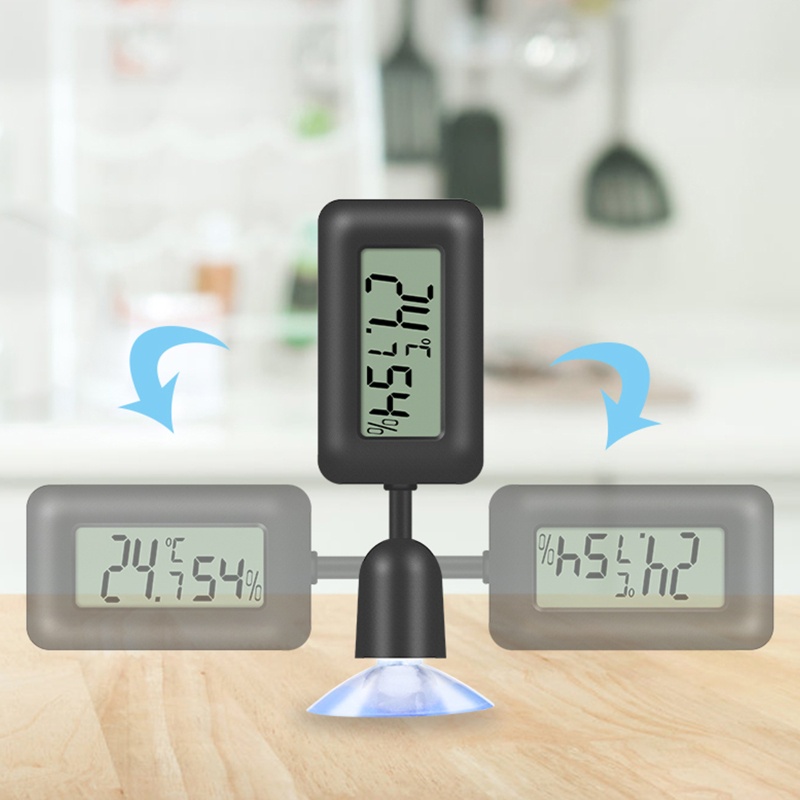 Máy Đo Độ Ẩm Kỹ Thuật Số Với Cốc Hút Cho Bể Nuôi Bò Sát