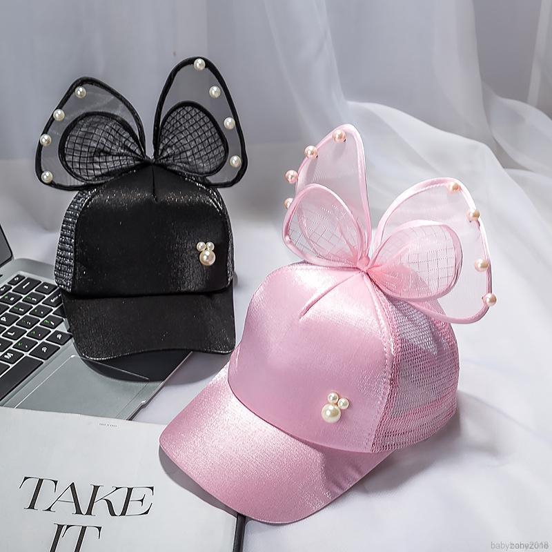 Baby girl sequined hat/adjustable ear leisure sun visor/male and female baby cartoon sequined ear cap/outdoor sun hat