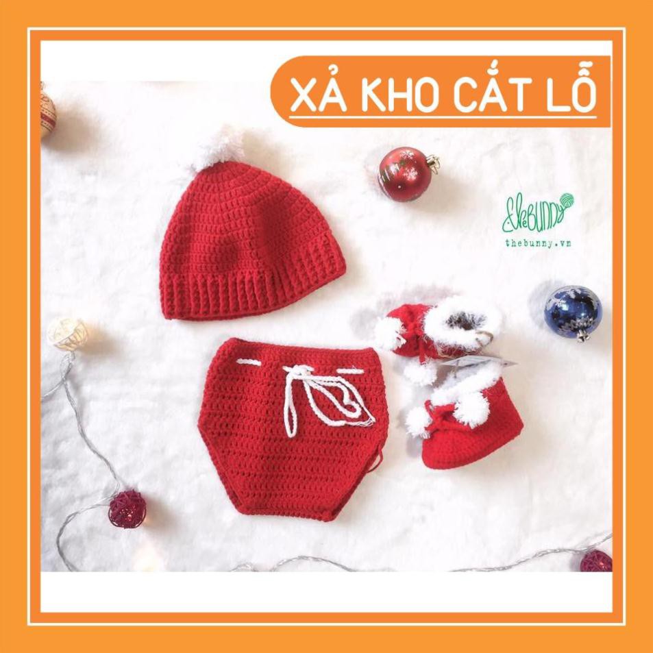 [FREESHIP] [Xả Hàng] Set Bỉm Mũ Giày Noel - Đồ Đông dễ thương cho bé - Quà tặng Giáng Sinh