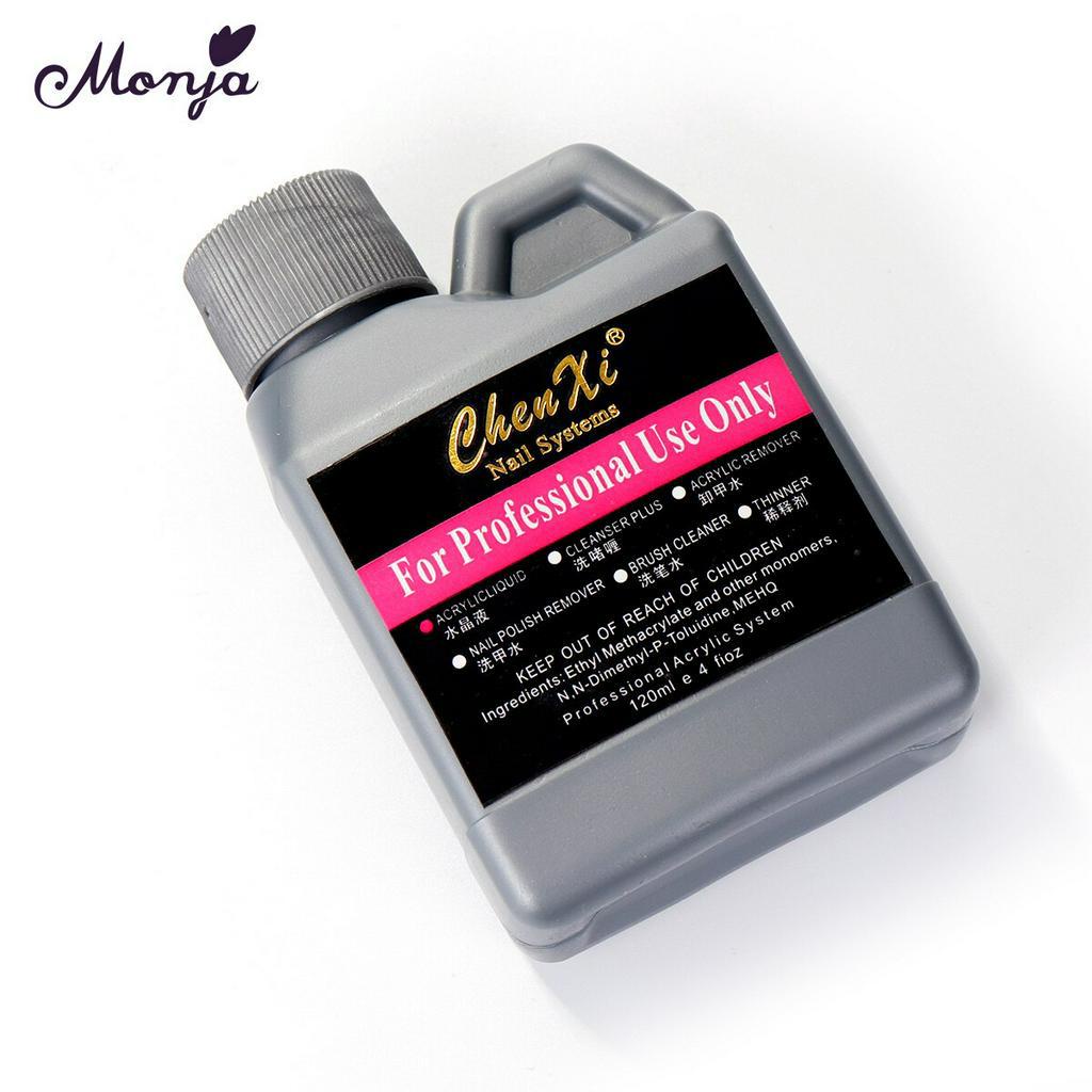 MONJA Lọ Dung Dịch Acrylic 120ml Hỗ Trợ Trang Trí Móng Nghệ Thuật Tiện Dụng