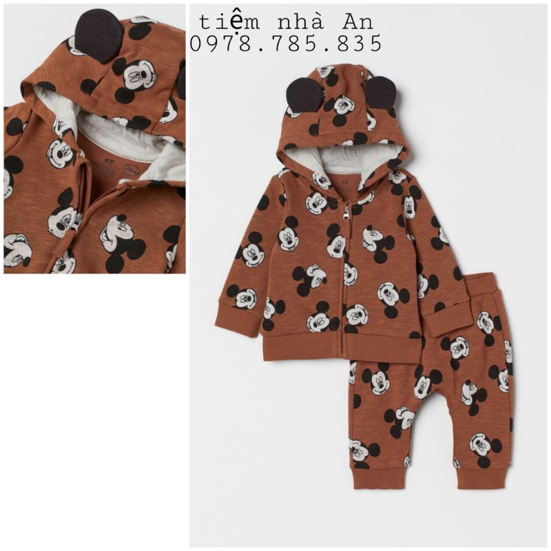 set nỉ hm mickey gấu pooh cho bé