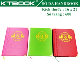 Sổ ghi chép bìa handbook cao cấp ktbook 600 trang size A5 ruột giấy in caro