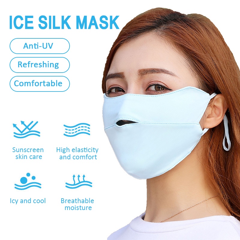 Khẩu Trang Chống Nắng Chống Gió Màu Sắc Đơn Giản Có Thể Giặt Sạch Tiện Lợi