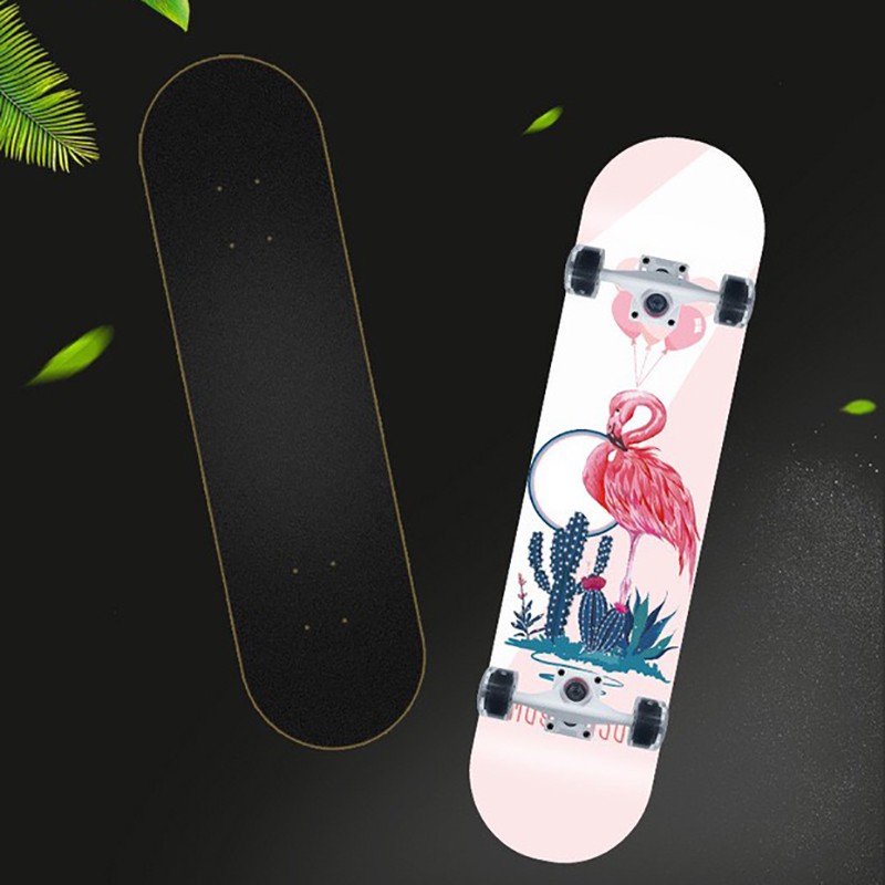 Ván Trượt Skateboard Người Lớn Thể Thao Gỗ Phong Cao Cấp Siêu Bền Mặt Nhám Bánh Cao Su LED Chống Trượt Siêu Đẳng Ván Đẹp