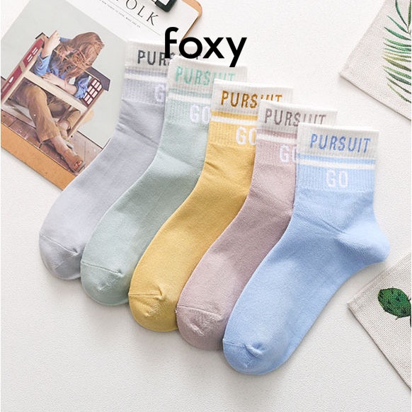 Vớ Nữ Cổ Dài, Tất Nữ Dễ Thương PUSHVIT Nhiều Màu Foxy - FOS009