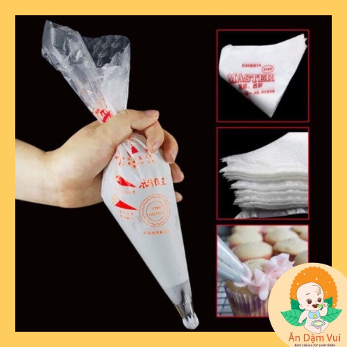 20 túi bắt kem nilong, túi trang trí bánh kem cookie dụng cụ làm bánh, làm xúc xích cho bé ăn dặm.