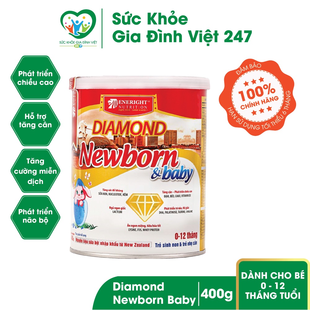 Sữa Diamond Newborn &amp; BaBy [400g] - Sữa Dinh Dưỡng Phát Triển Toàn Diện Cho Trẻ