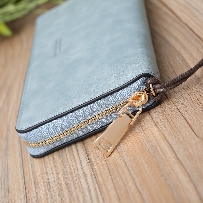 Ví Dài Dây Kéo Vân Sần Forever Có Dây Đeo Cổ Tay L925