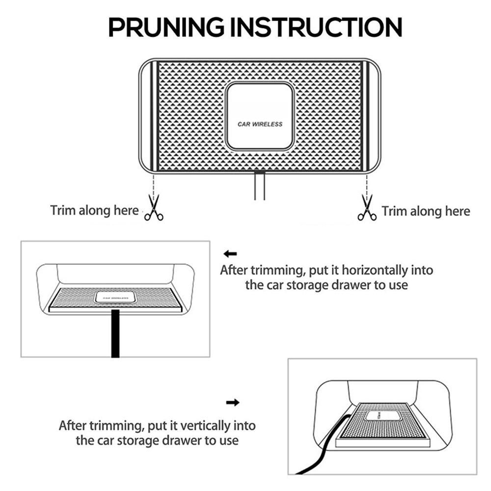 Đế Sạc Điện Thoại Không Dây Gắn Bảng Điều Khiển Xe Hơi Tiện Dụng
