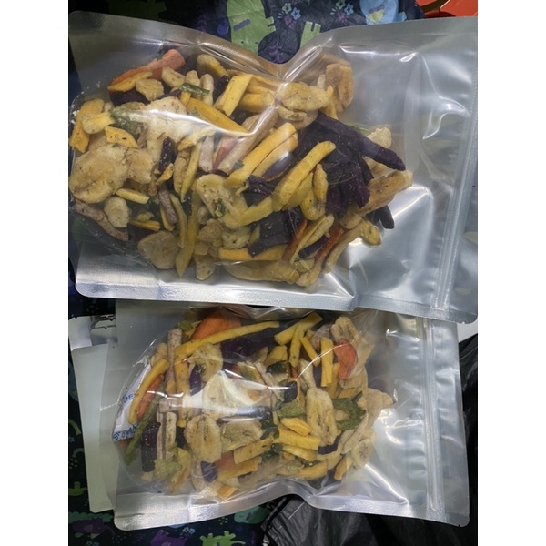 Thập cẩm sấy giòn loại A - nguyên cánh vs 8 loại hoa quả sấy- 500gr