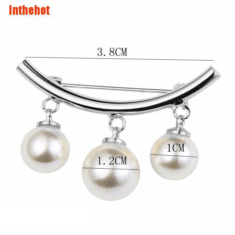 Huy Hiệu Cài Áo Đính Hạt Ngọc Trai Nhân Tạo Đơn Giản Tinh Tế