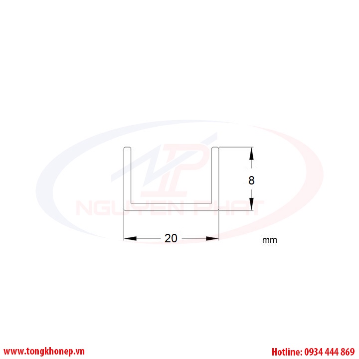 Nẹp nhôm trang trí U20