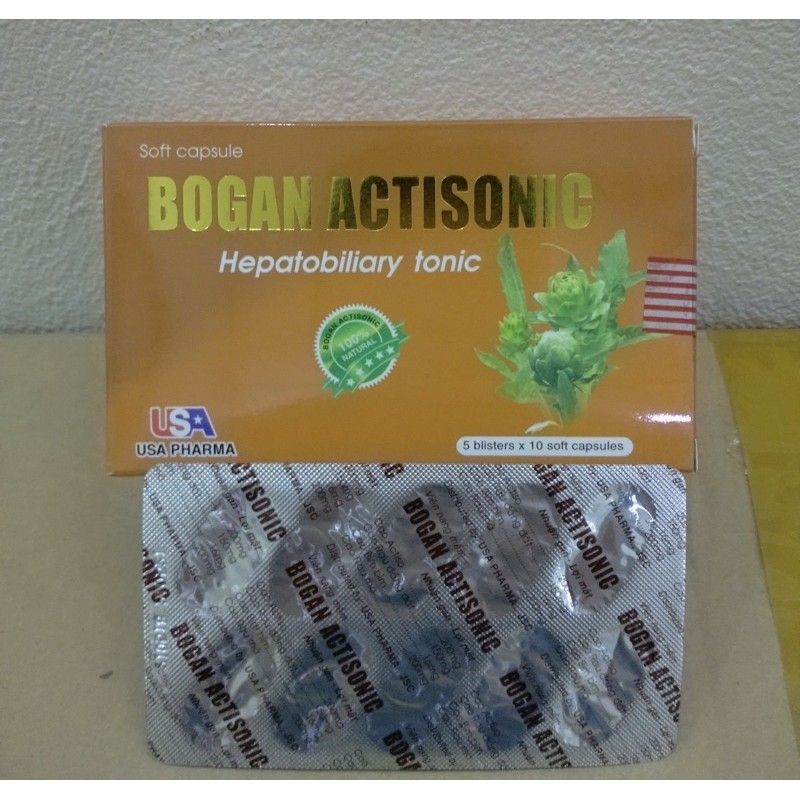 Bogan Actisonic Giải độc gan, bảo vệ tế bào gan, tăng cường chức năng gan Hộp 50 viên