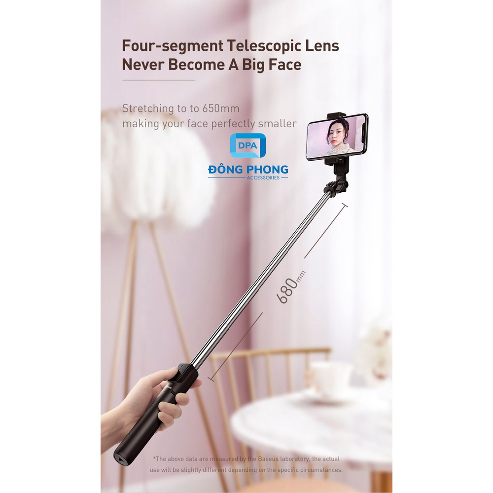 Gậy Chụp Hình Tripod 3 Chân Bluetooth Baseus Lovely Bracket Selfie Stick Chính Hãng