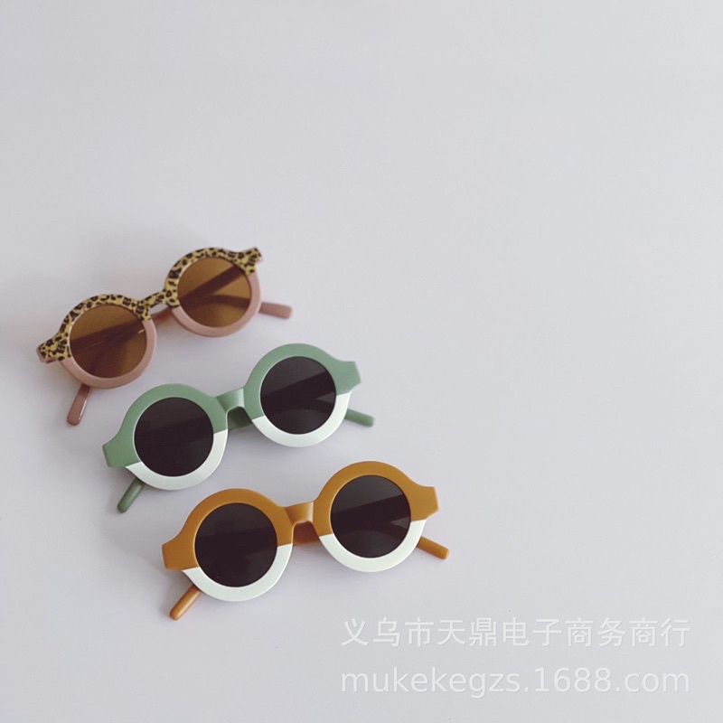 Kính Thời Trang Cho Bé, Kính Tròn 2 Màu Cá Tính