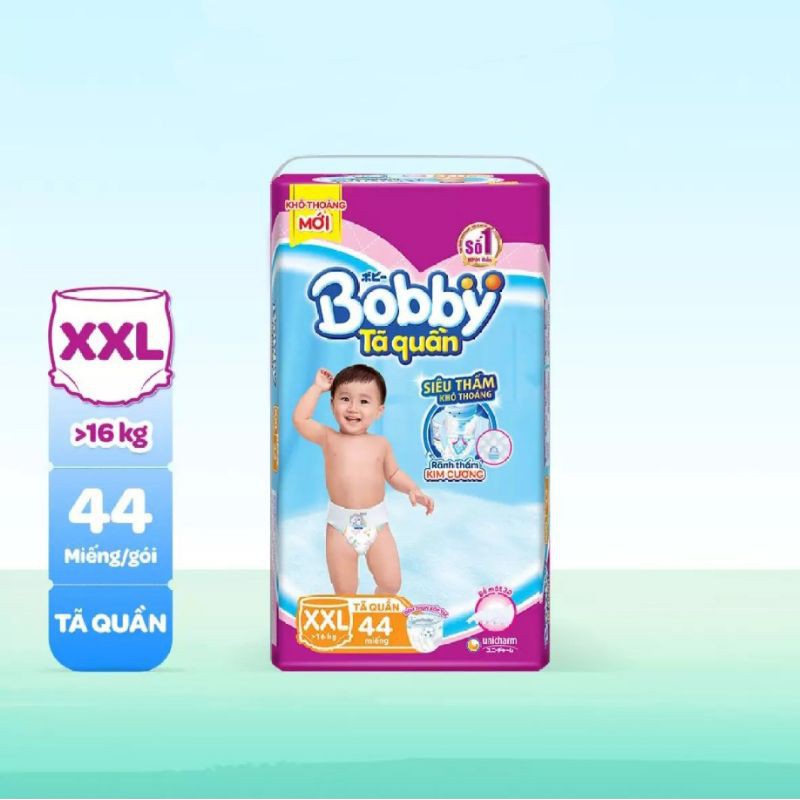 (Tặn thêm 8 miếng) Tã quần Bobby M60, L54, XL48, XXL44 mới