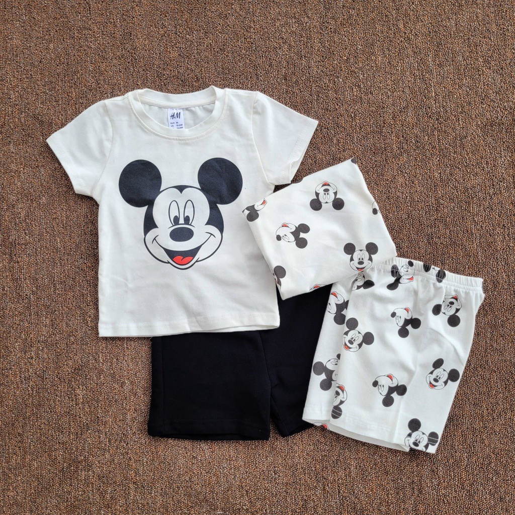 SET 2 BỘ ĐÙI BÉ TRAI TRẮNG NHIỀU MICKEY