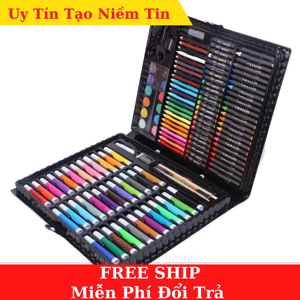Bộ hộp màu 150 chi tiết cho bé yêu , tô vẽ thỏa sức sáng tạo với rất nhiều màu sắc