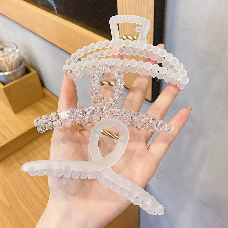 Kẹp tóc trong suốt thiết kế đơn giản phong cách Hàn Quốc cho nữ