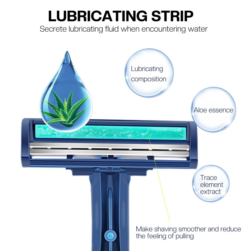 Gillette Blue II / Blue 2 Plus  / Dao Cạo Râu An Toàn 2 Lớp Có Giá Đỡ Cầm Tay 5.24