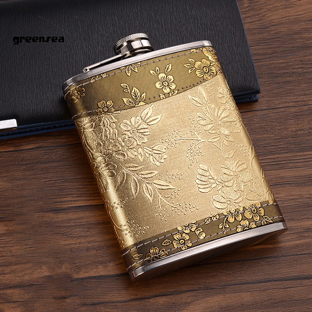 Bộ Bình Đựng Rượu Whiskey 8Oz Thiết Kế Nhỏ Gọn Kèm Phễu Tiện Dụng