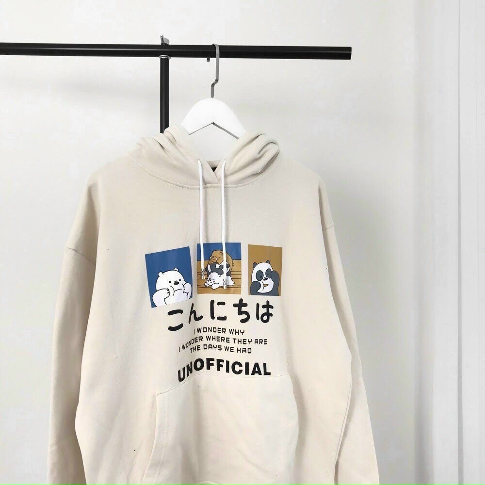 Áo hoodie nỉ ngoại in chữ nhật unisex thời trang dành cho nam nữ