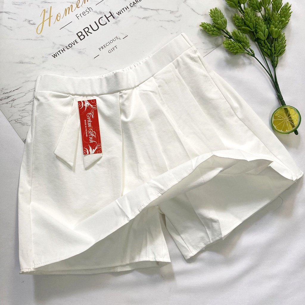 Quần sọt giả váy nữ từ 45-52kg chất vải kaki thun dày vừa - QU19