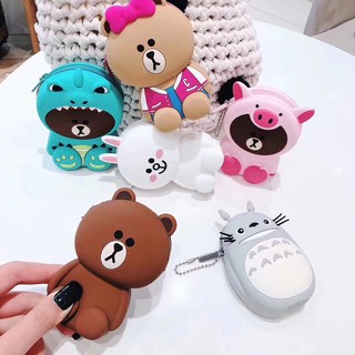 Ví Silicon, Móc khóa đa năng , Túi Silicon Siêu Kute Chuyên Đựng Tiền Lẻ, Tai Nghe, Sạc Điện Thoại -Case freeship