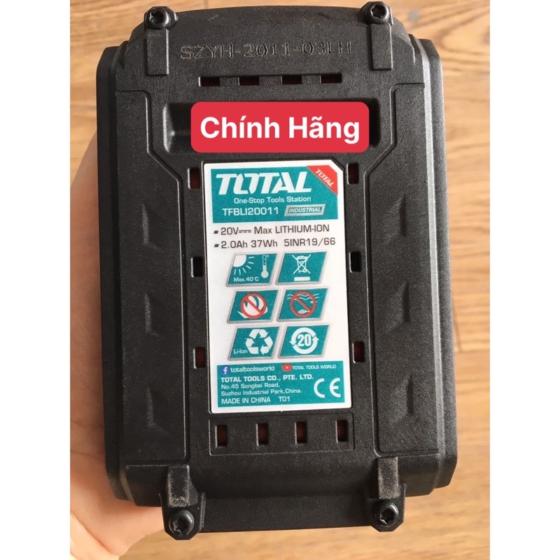 TOTAL Pin Lithium 20V P20S TFBLI20011