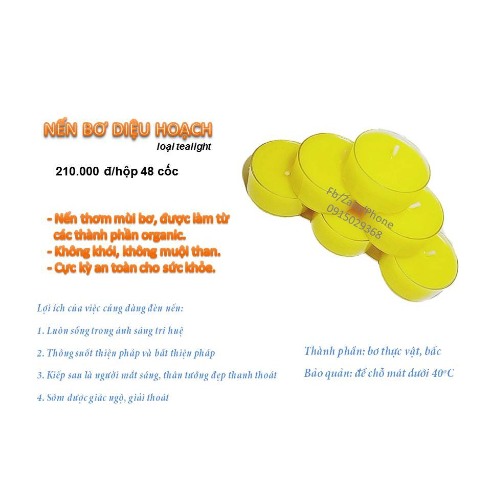 NẾN BƠ TEALIGHT CAO CẤP