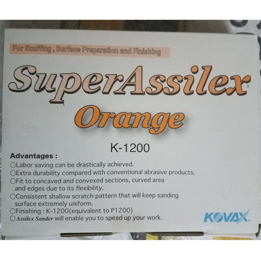 25 tờ Giấy nhám chà khô đánh bóng Kovax SuperAssilex K-1200 (130 x 170)/ 25 tờ nhám hạ cam
