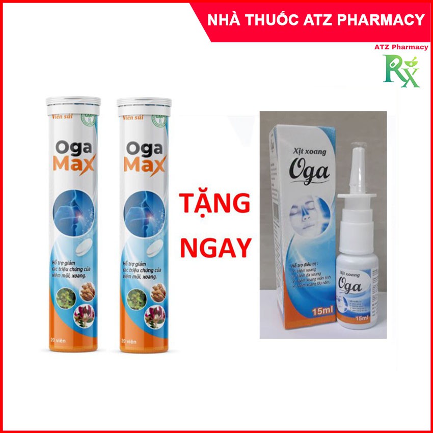 OGA MAX mua 2 tặng 1 xít xoang Oga max - HỖ TRỢ GIẢM TRIỆU CHỨNG VIÊM XOANG, VIÊM MŨI