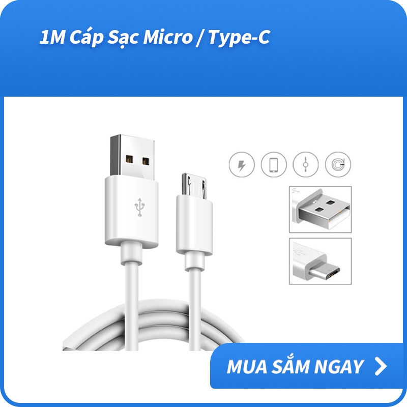 Cáp Sạc Nhanh 2a Cổng Micro TYPE-C Cho Điện Thoại Thông Minh