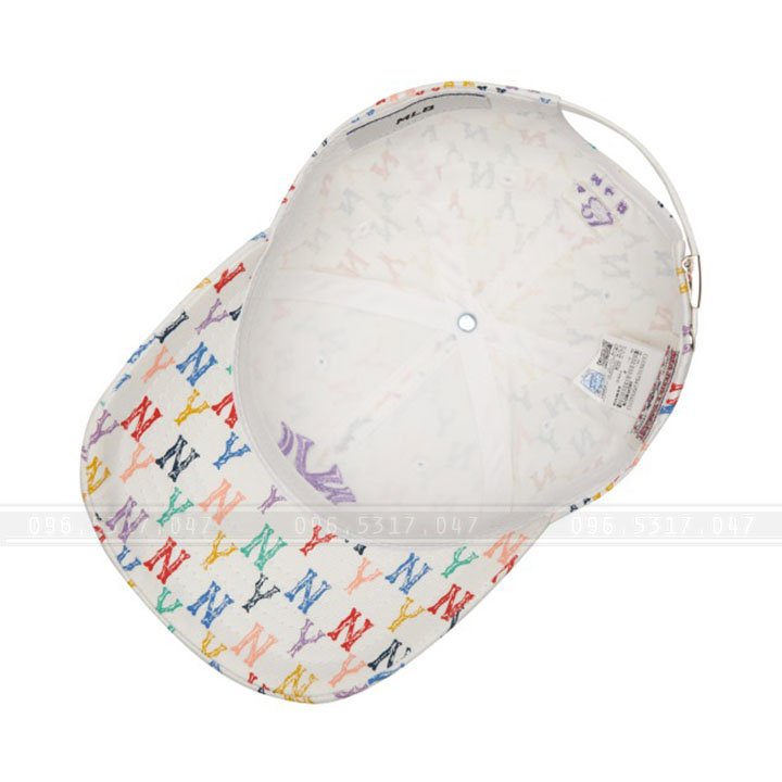 Mũ Nón Kết NY MLB Phong Cách Hàn Quốc, Họa Tiết Rainbow Dome Đẹp, Hàng Nhập Đầy Đủ Tem