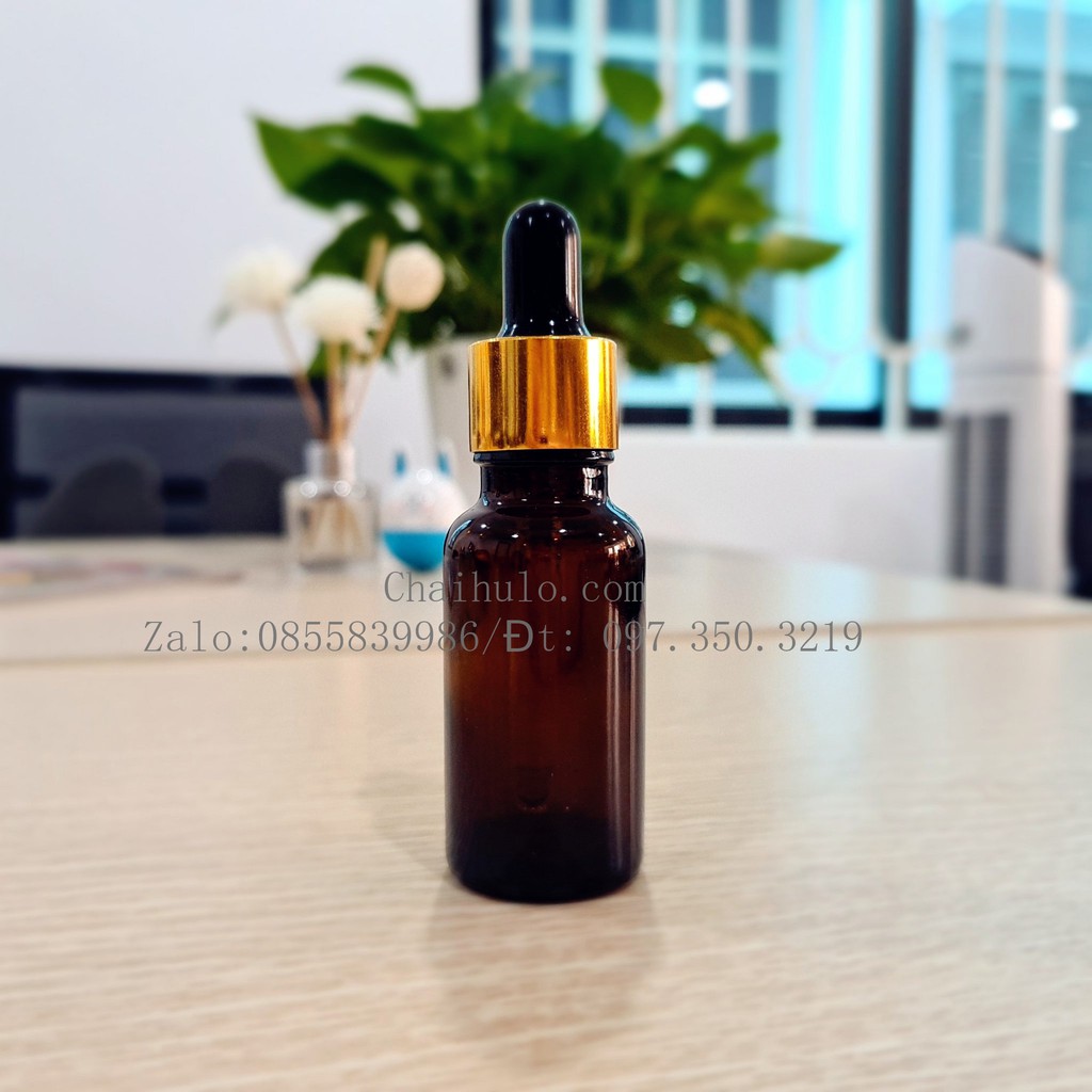 Chai lọ đựng tinh dầu, serum 30ml, lọ thuỷ tinh nâu chất lượng cao, nắp bóp giọt